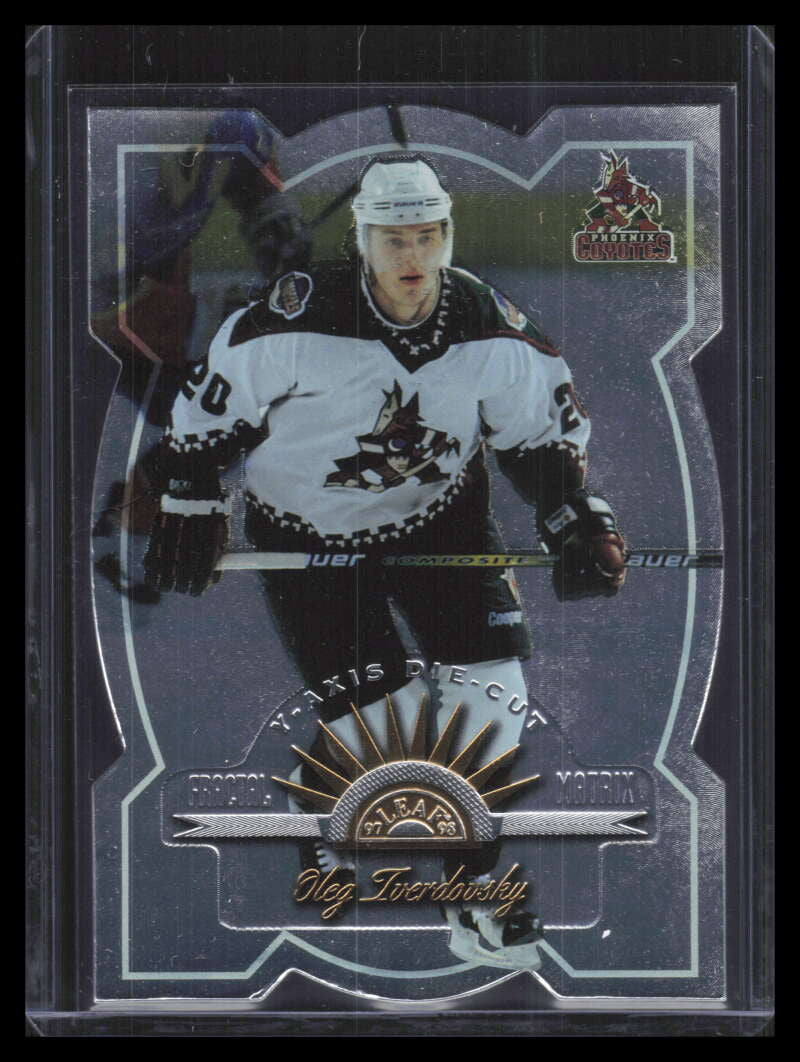 1997-98 Leaf Fractal Matrix Die Cuts 92 Oleg Tverdovsky SY /200