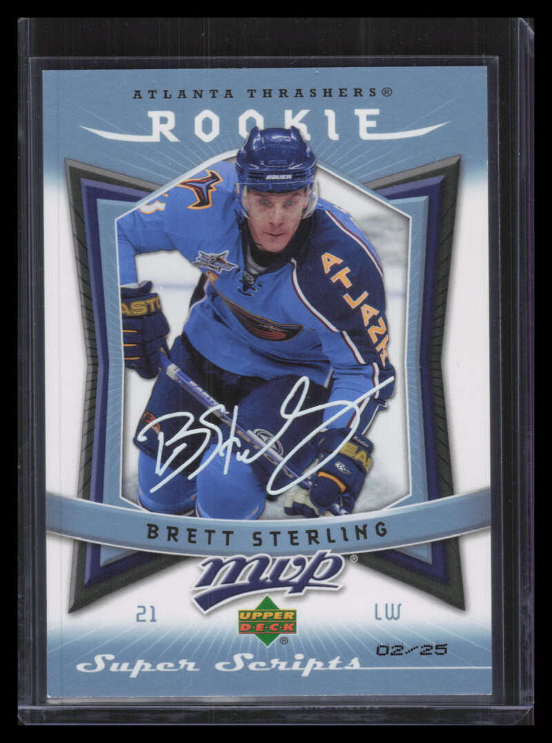 2007-08 Upper Deck MVP Super Script 371 Brett Sterling Rookie 2/25