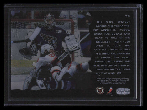 1996-97 Upper Deck Ice Acetate Parallel 72 Jim Carey