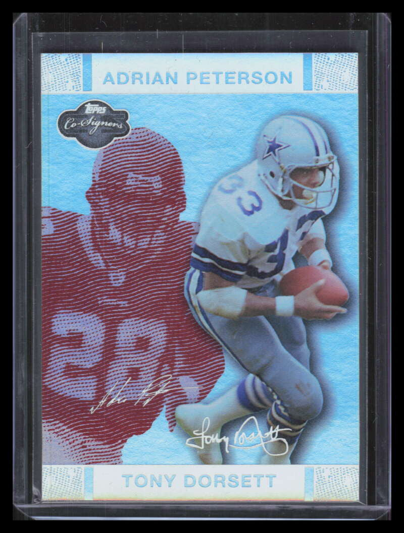 2007 Topps Co-Signers Holosilver Red 48b Tony Dorsett Adrian Peterson RC 124/150