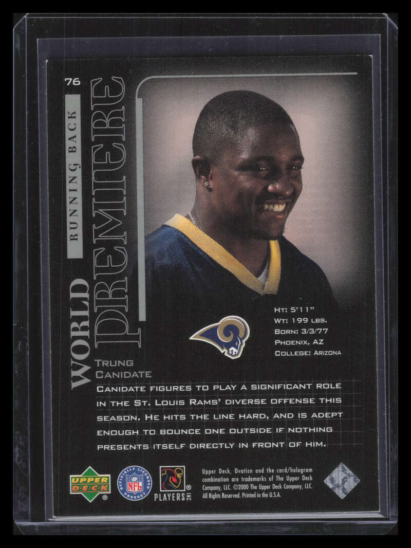 2000 Upper Deck Ovation Standing Ovation 76 Trung Canidate Rookie 40/50