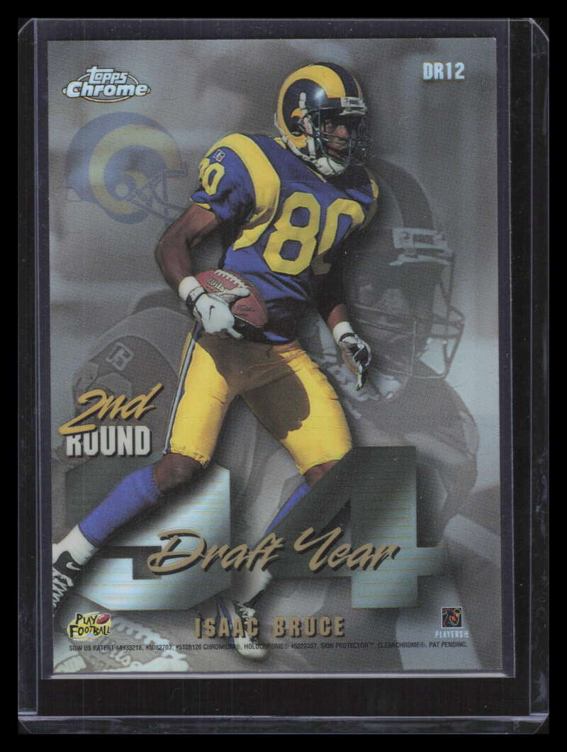 1997 Topps Chrome Draft Year Refractor dr12 Isaac Bruce Marshall Faulk F06716