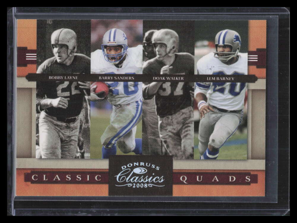 2008 Donruss Classics Quads Silver Holofoil Layne Walker Barney Sanders 227/250