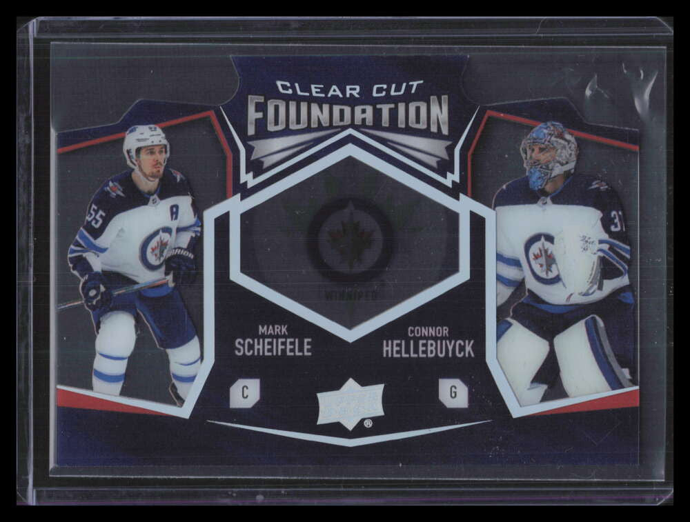 2019-20 Upper Deck Clear Cut Foundations ccf2 Mark Scheifele Connor Hellebuyck