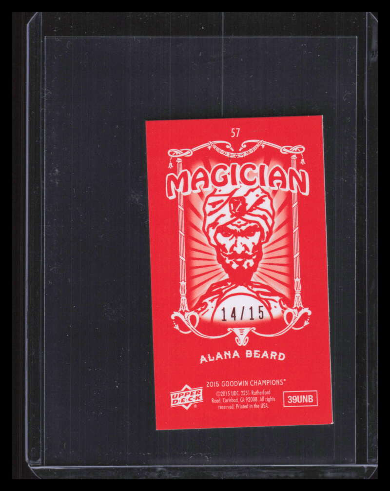 2015 Upper Deck Goodwin Champions Mini Leather Magician 57 Alana Beard 14/15