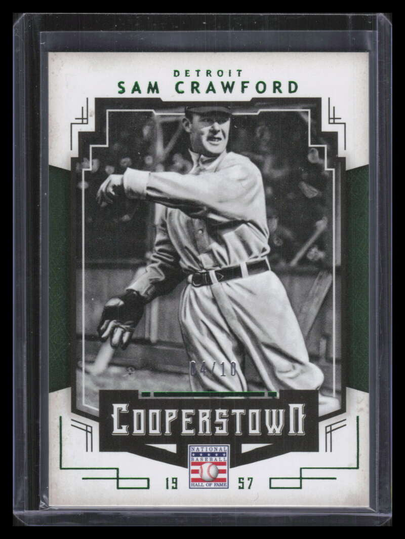 2015 Panini Cooperstown HOF Chronicles Green 87 Sam Crawford 4/10