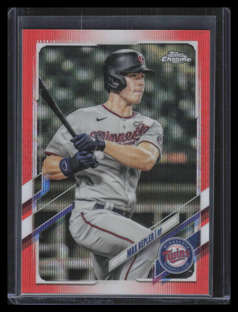 2021 Topps Chrome Orange Wave Refractor 41 Max Kepler 22/25