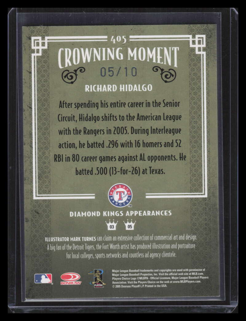 2005 Diamond Kings Gold 405 Richard Hidalgo 5/10