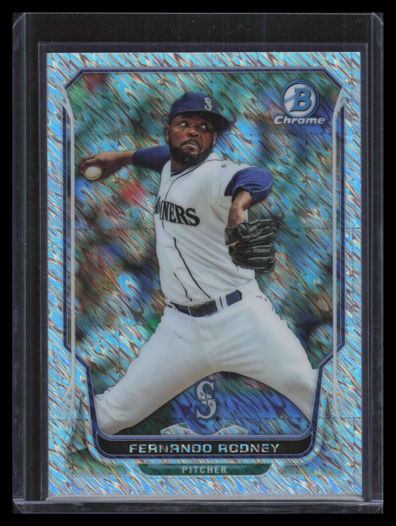2014 Bowman Chrome Shimmer Refractor 190 Fernando Rodney 10/15