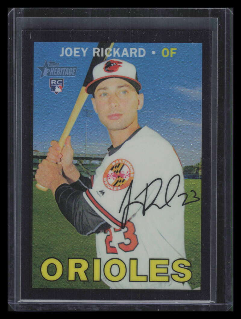 2016 Topps Heritage Chrome Black Refractor thc566 Joey Rickard Rookie 11/67