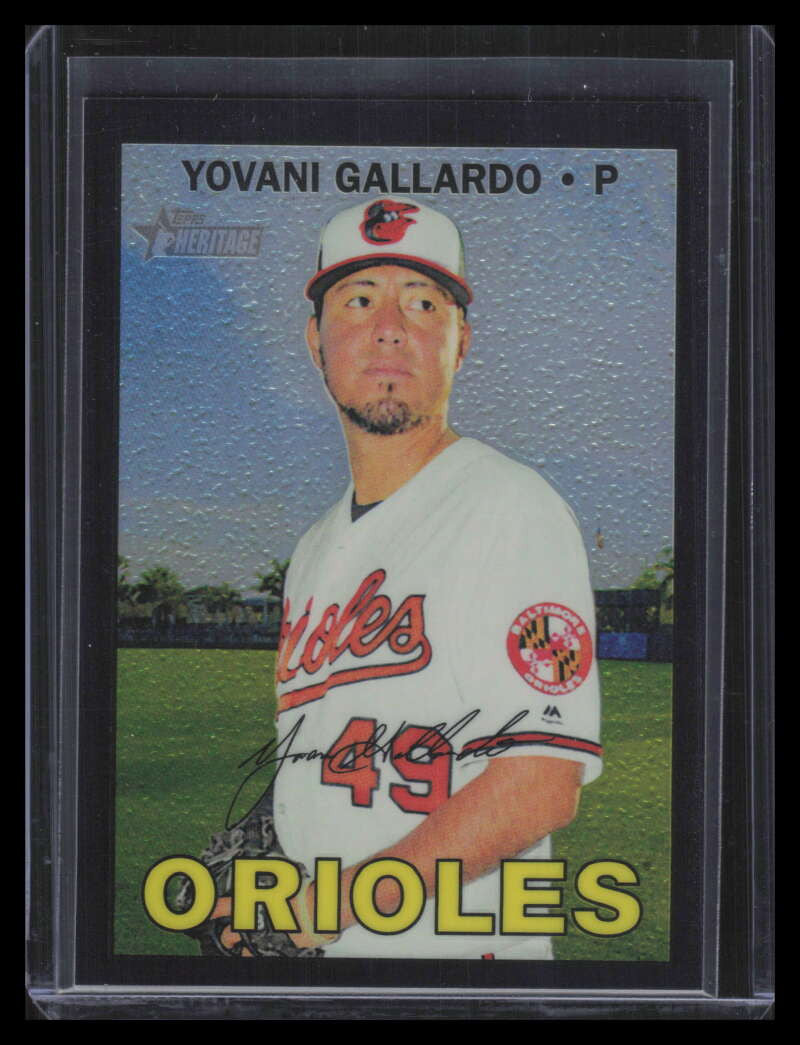 2016 Topps Heritage Chrome Black Refractor thc611 Yovani Gallardo 41/67