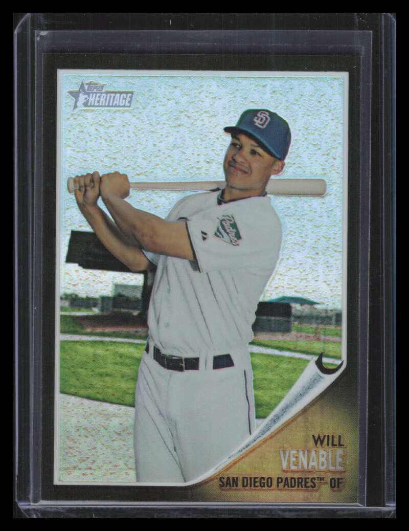 2011 Topps Heritage Chrome Black Refractor c60 Will Venable 20/62