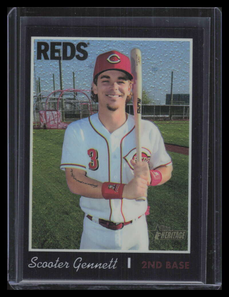 2019 Topps Heritage Chrome Black Refractor thc466 Scooter Gennett 67/70