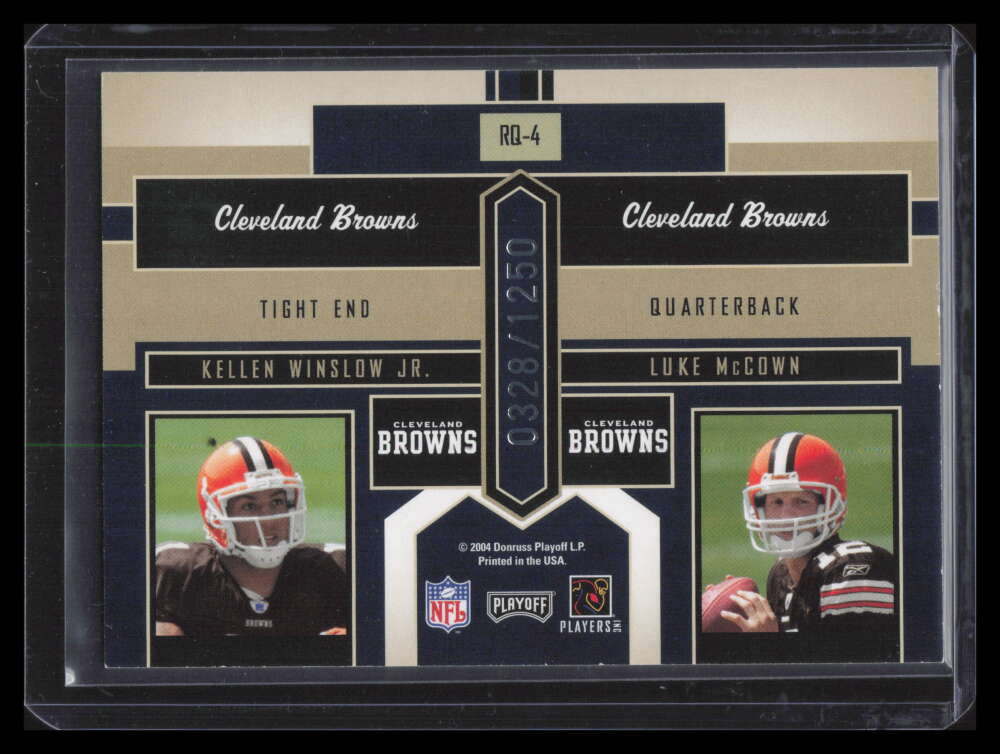 2004 Playoff Honors Rookie Quad mcCown Winslow Darling Roethlisberger RC /1250