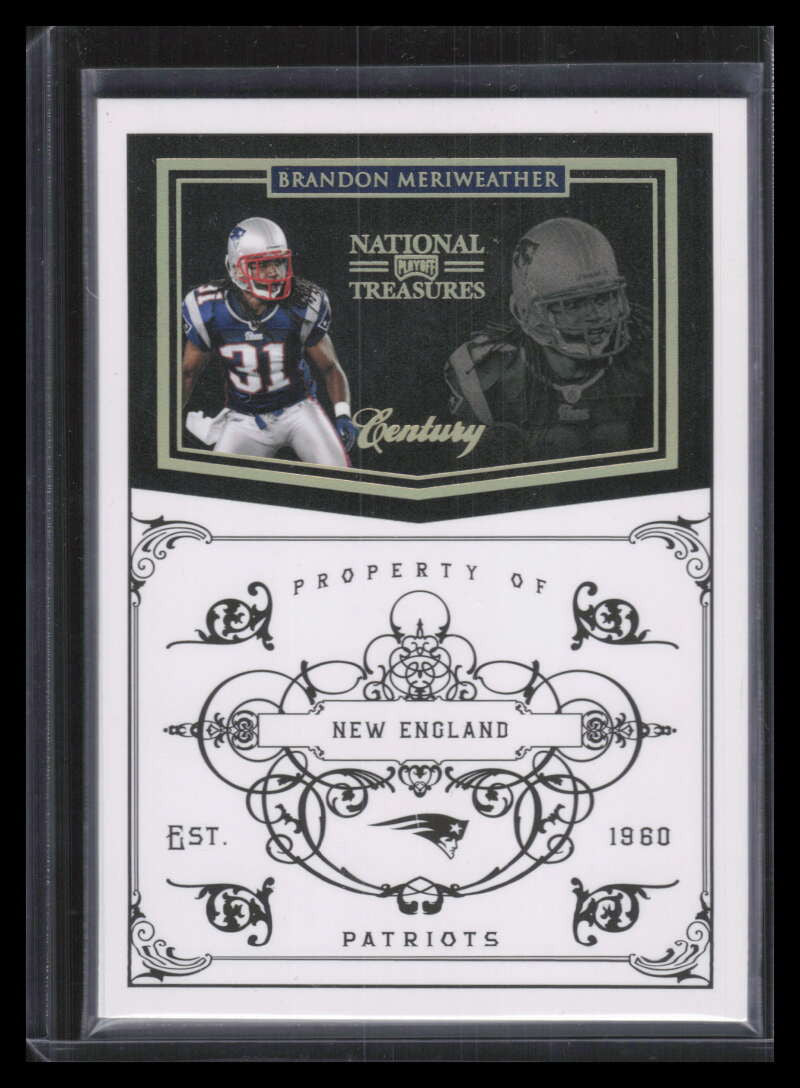 2010 Playoff National Treasures Century Gold 86 Brandon Meriweather 7/10