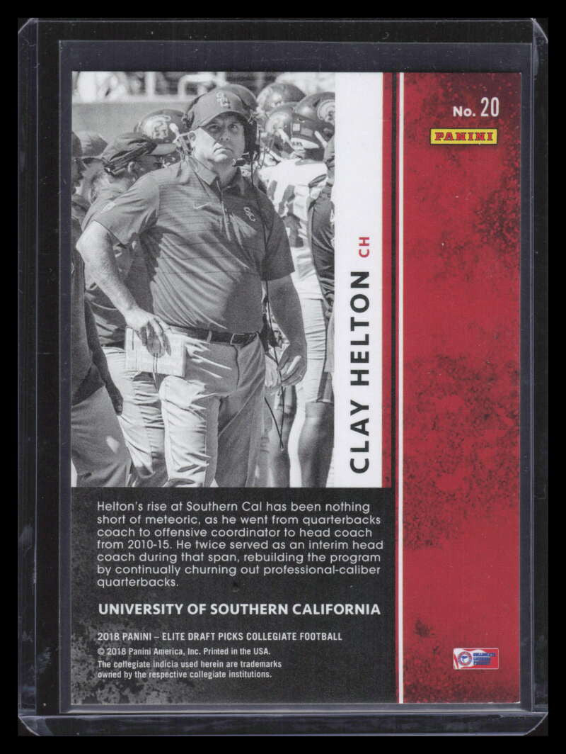 2018 Elite Draft Picks Aspirations Gold 20 Clay Helton 4/10