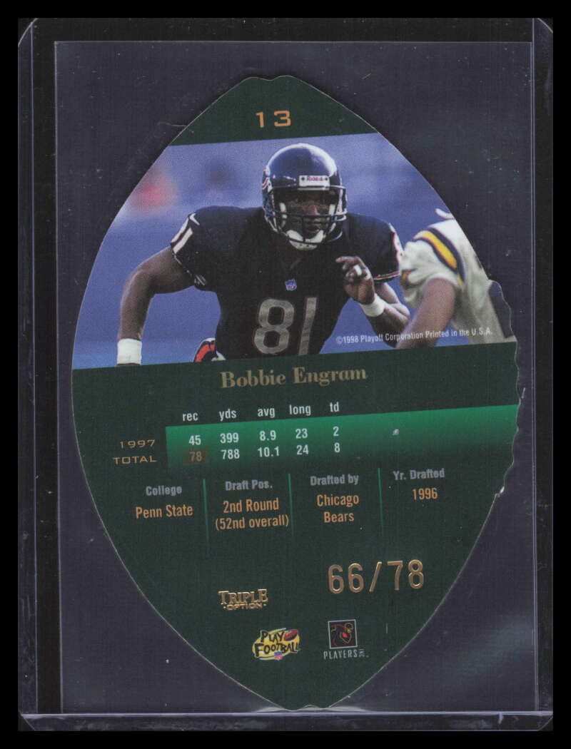 1998 Playoff Contenders Leather Gold 13 Bobby Engram 66/78