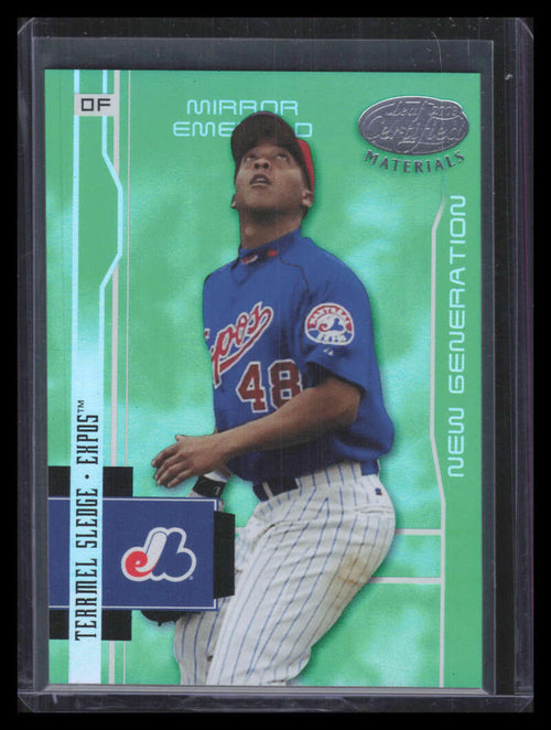 2003 Leaf Certified Materials Mirror Emerald 247 Terrmel Sledge NG Rookie 4/5