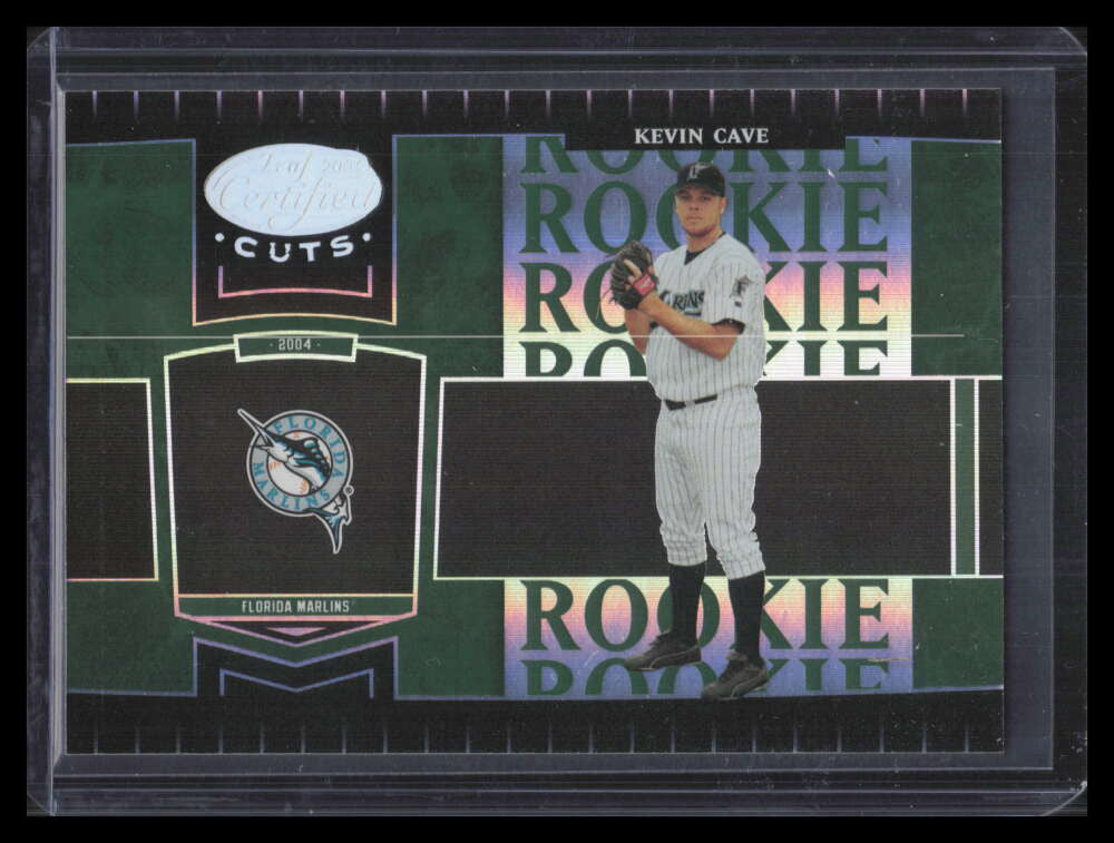 2004 Leaf Certified Cuts Marble Emerald 280 Kevin Cave ROO Rookie 5/5