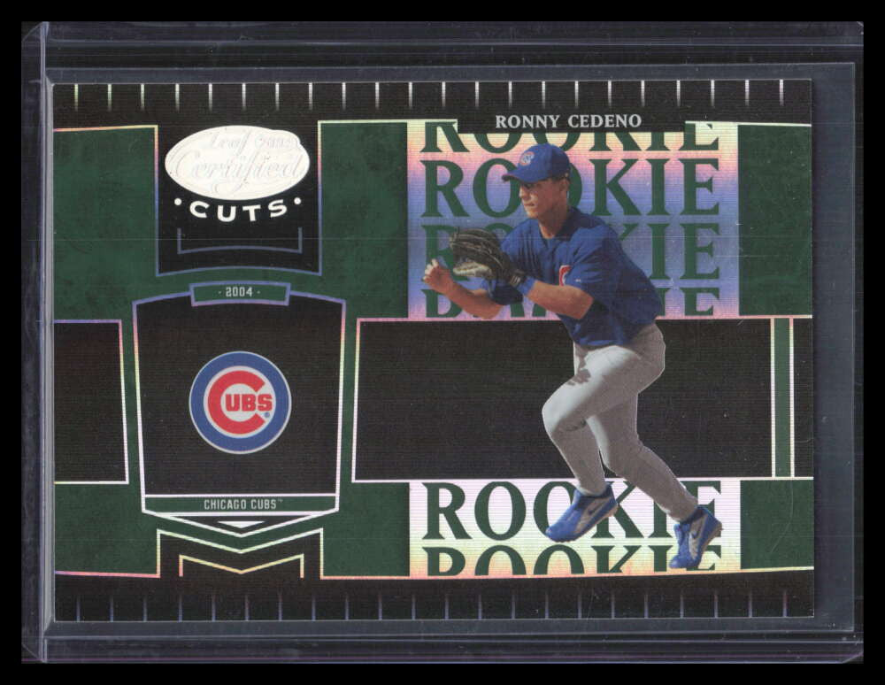 2004 Leaf Certified Cuts Marble Emerald 291 Ronny Cedeno ROO Rookie 1/5