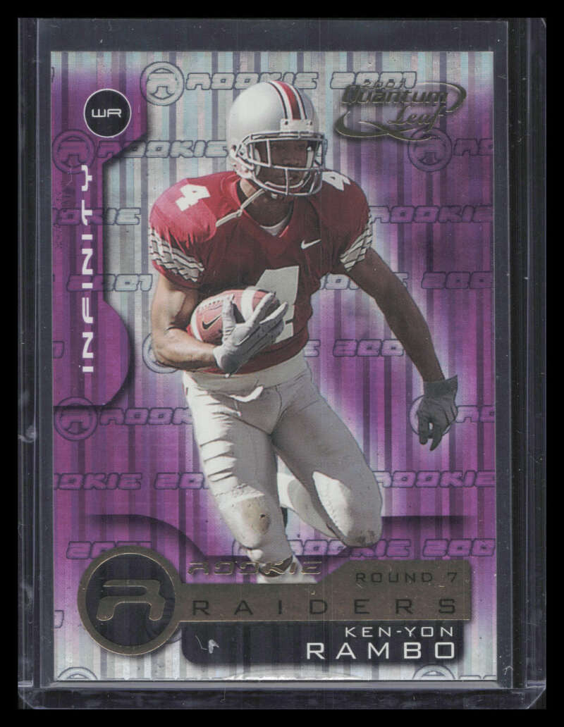 2001 Quantum Leaf Infinity Purple 232 Ken-Yon Rambo Rookie 13/15