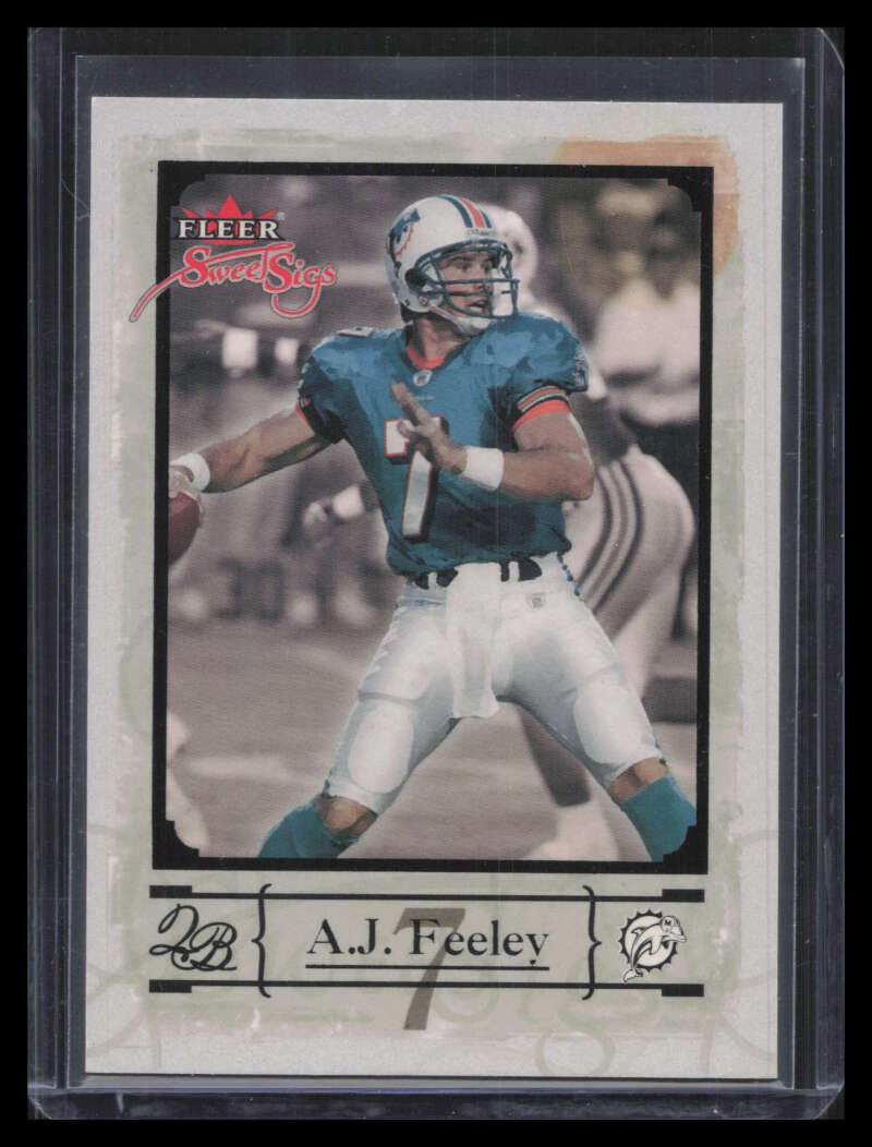 2004 Fleer Sweet Sigs Black 42 A. J. Feeley 3/7