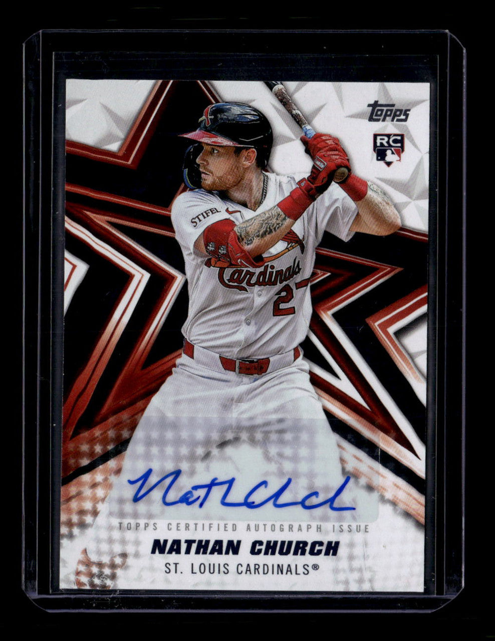 SOLD 180239 2026 Topps Baseball Stars Autographs BSANC Nathan Church Rookie Auto