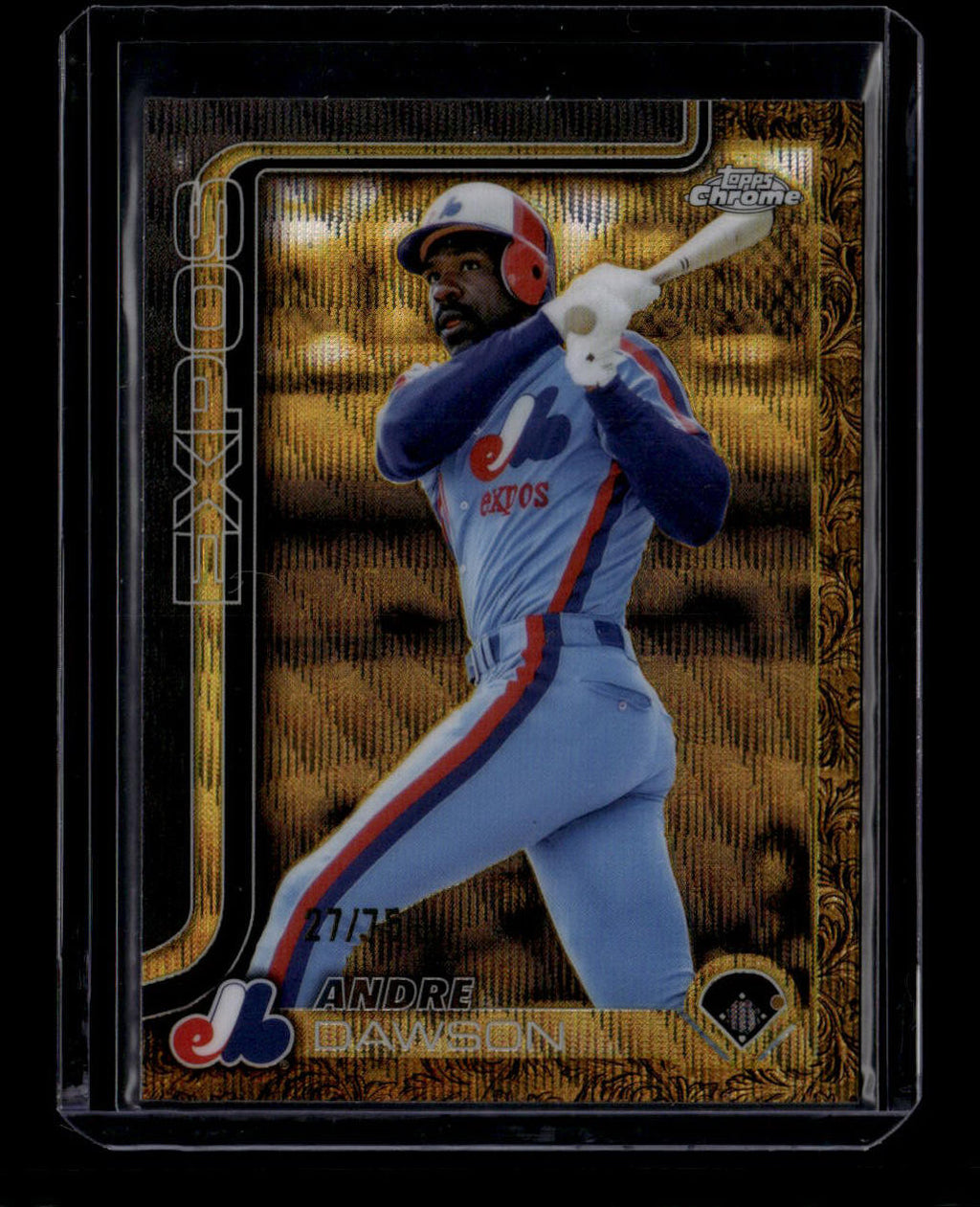 2025 Topps Chrome Gilded Collection Gold Wave Refractor 168 Andre Dawson 27/75