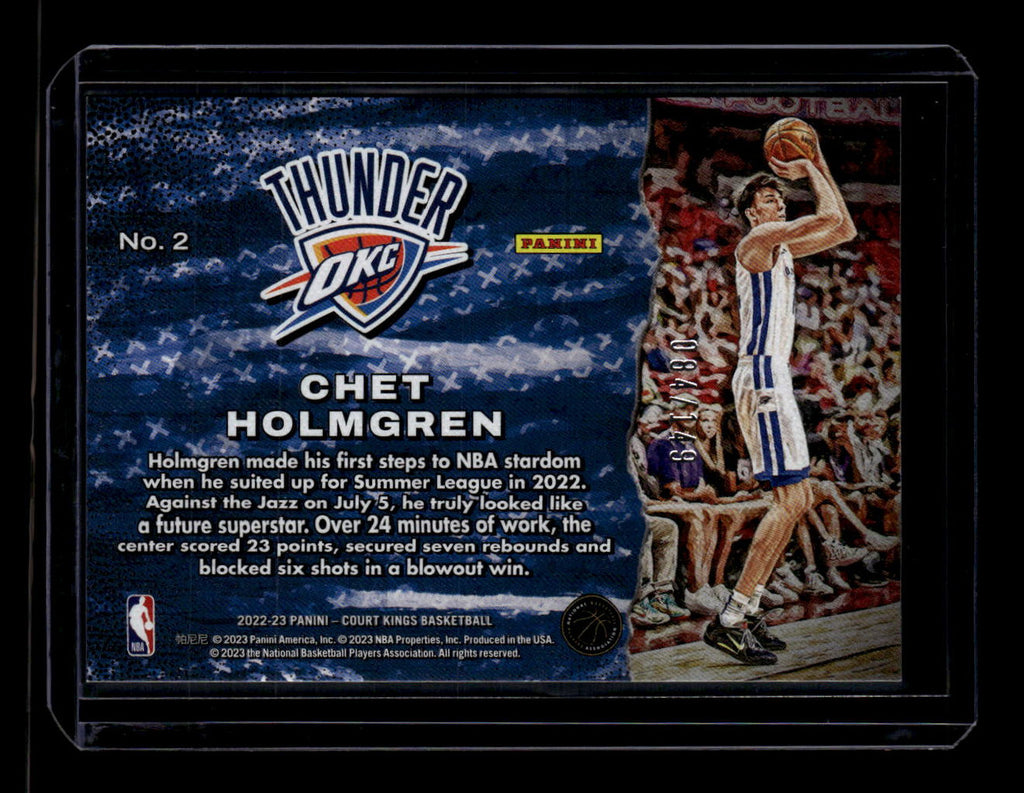 2022-23 Court Kings First Steps Ruby 2 Chet Holmgren Rookie 84/149