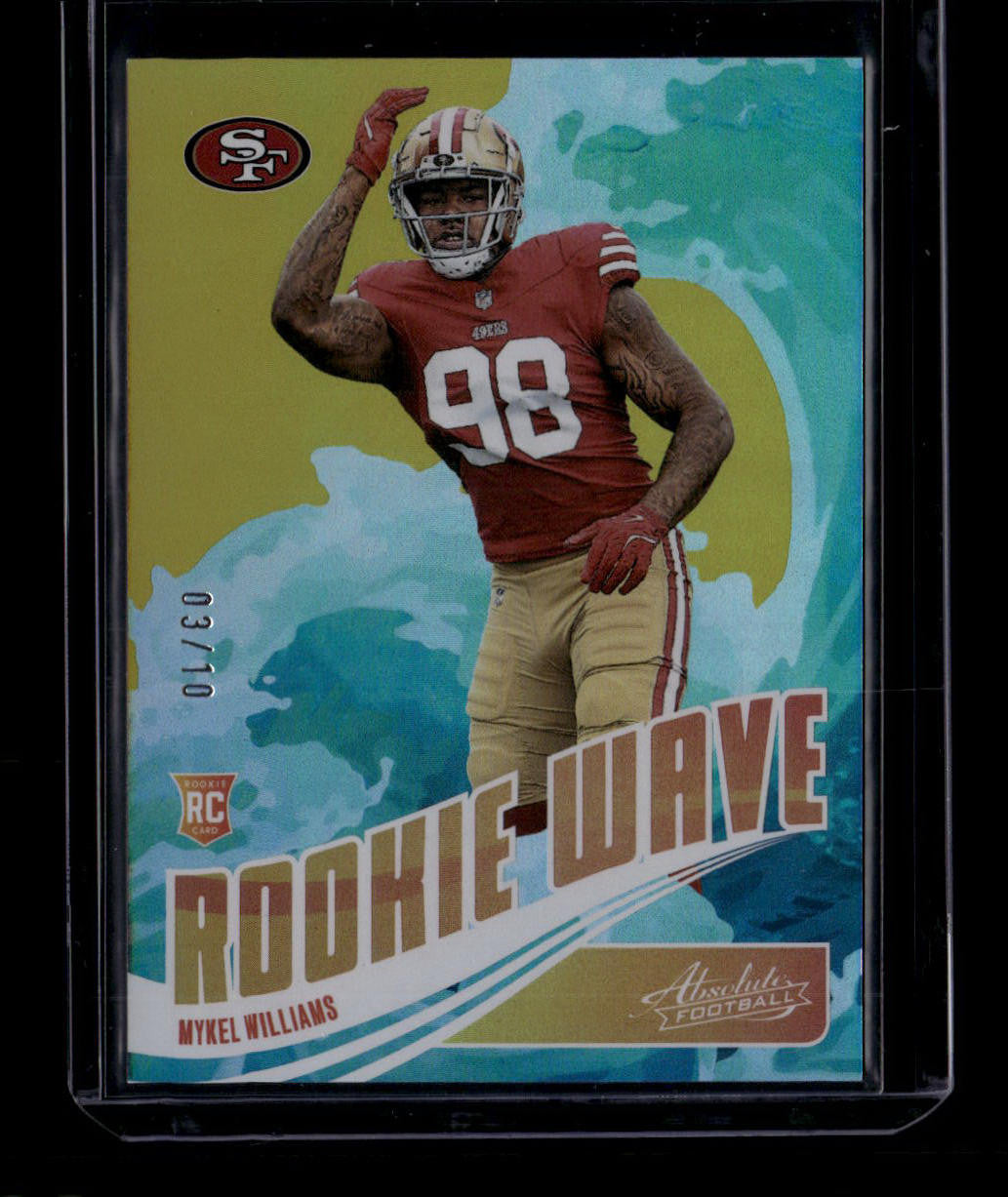 2025 Absolute Rookie Wave Spectrum Gold 13 Mykel Williams Rookie 3/10