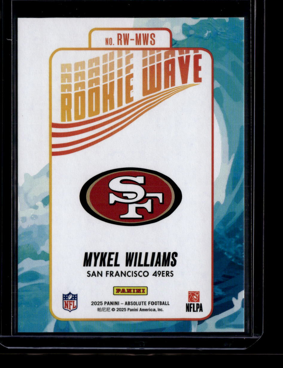2025 Absolute Rookie Wave Spectrum Gold 13 Mykel Williams Rookie 3/10