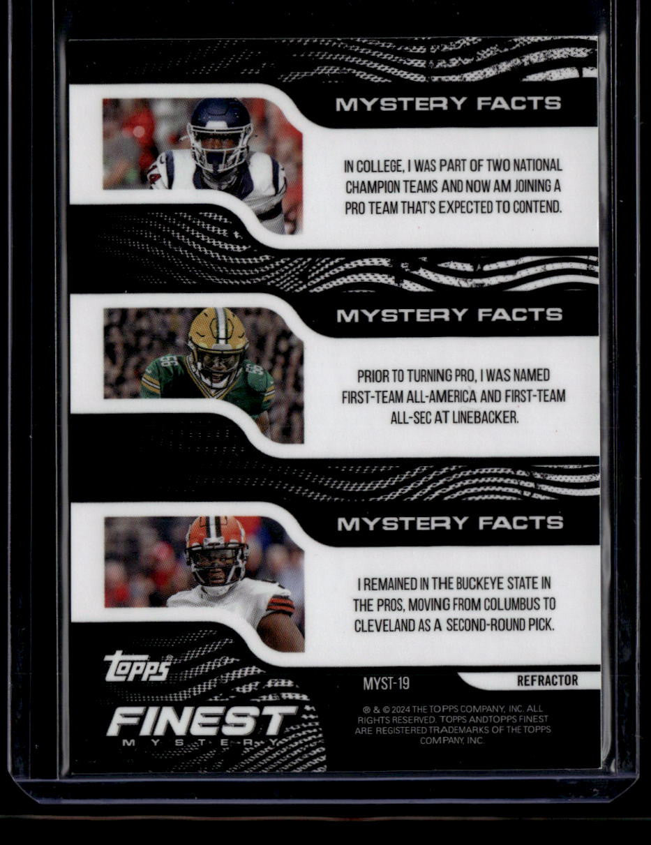 2024 Finest Mystery Gold Refractor myst19 Kamari Lassiter Rookie 3/10