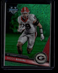 2023 Bowman Chrome University Green Shimmer Refractor 50 Brock Bowers RC 24/99