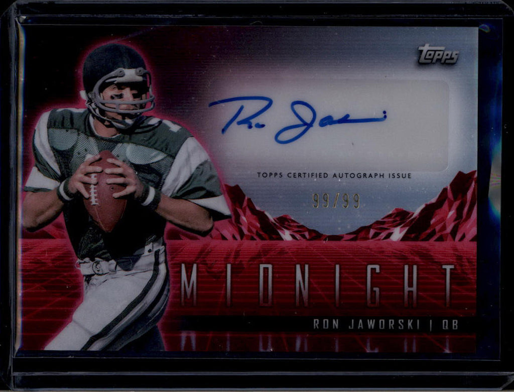 2024 Topps Midnight Horizon Signatures Twilight HZSRJ Ron Jaworski Auto 99/99