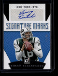 SOLD 180316 2019 Donruss Signature Marks Blue 33 Vinny Testaverde Auto 17/50