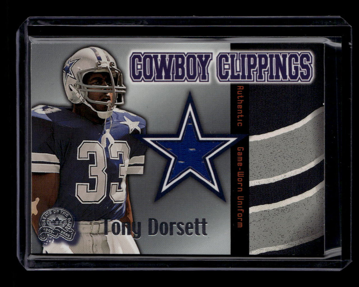 SOLD 180319 2000 Greats of the Game Cowboy Clippings 2ccl Tony Dorsett Uniform Jersey