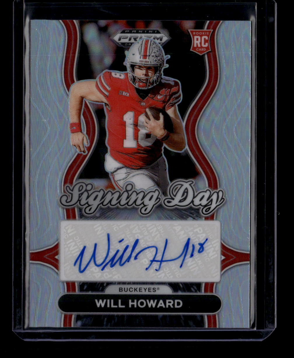 SOLD 180335 2025 Panini Prizm Draft Picks Signing Day Silver 15 Will Howard Rookie Auto
