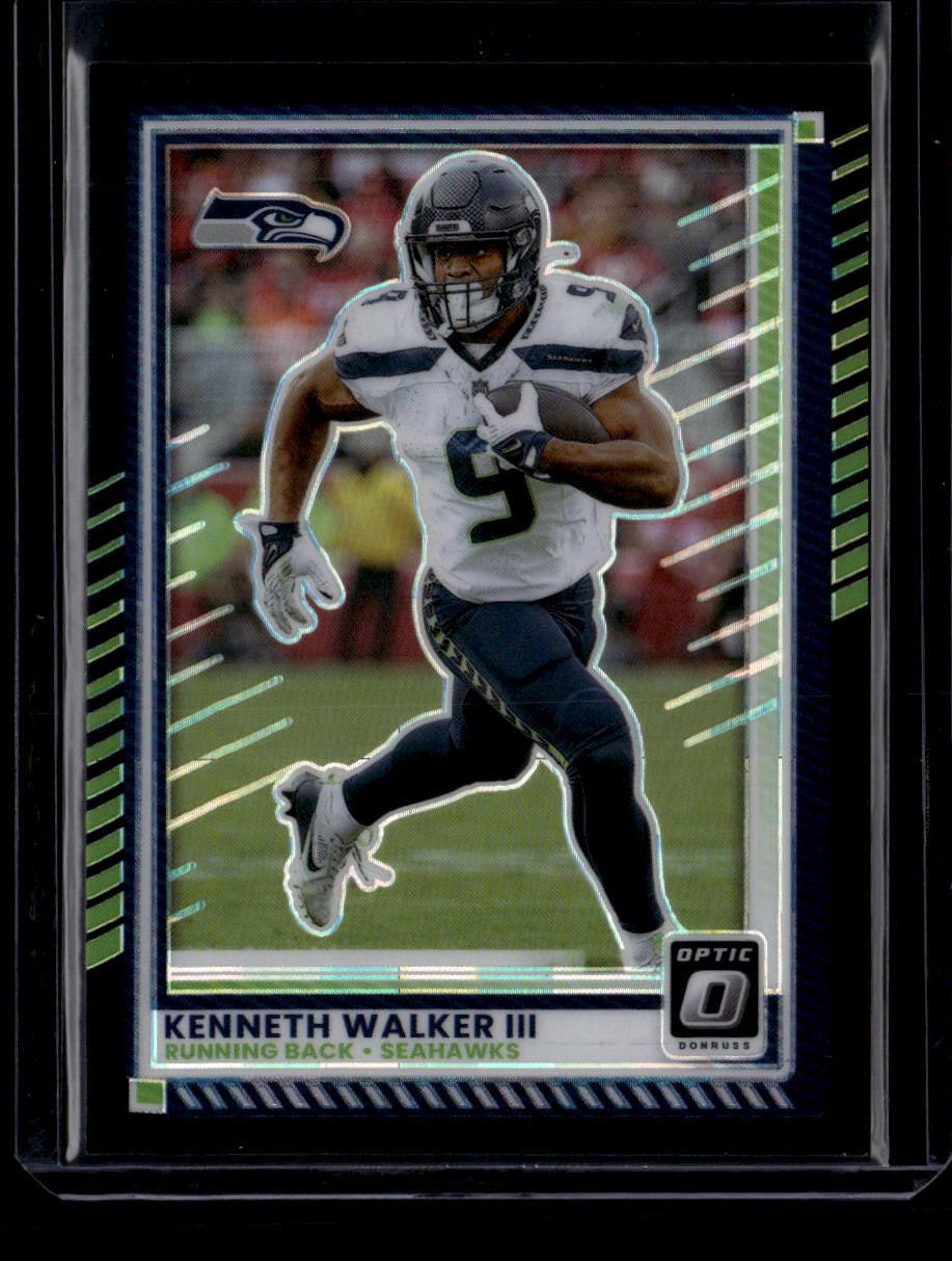 SOLD 180351 2025 Donruss Optic Black Pandora Refractor 133 Kenneth Walker III 7/25