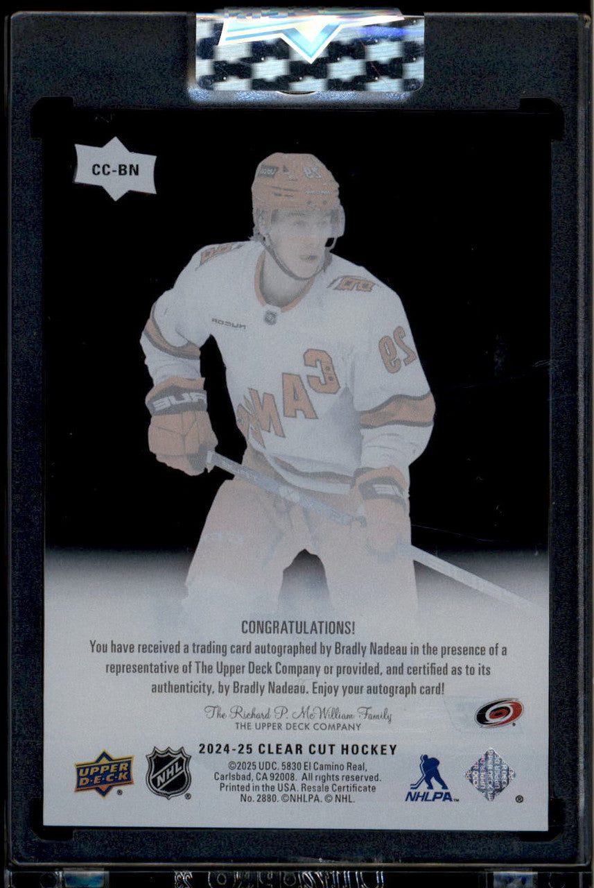 SOLD 180356 2024-25 Upper Deck Clear Cut CCBN Bradly Nadeau Rookie Auto