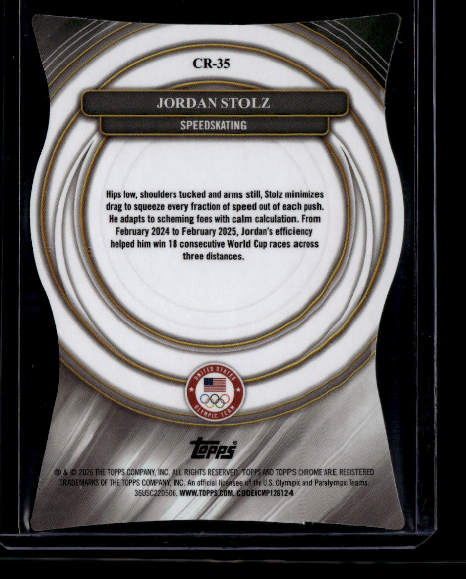 2026 Topps Chrome U.S. Olympic Team Hopefuls Chasing the Rings cr35 Jordan Stolz