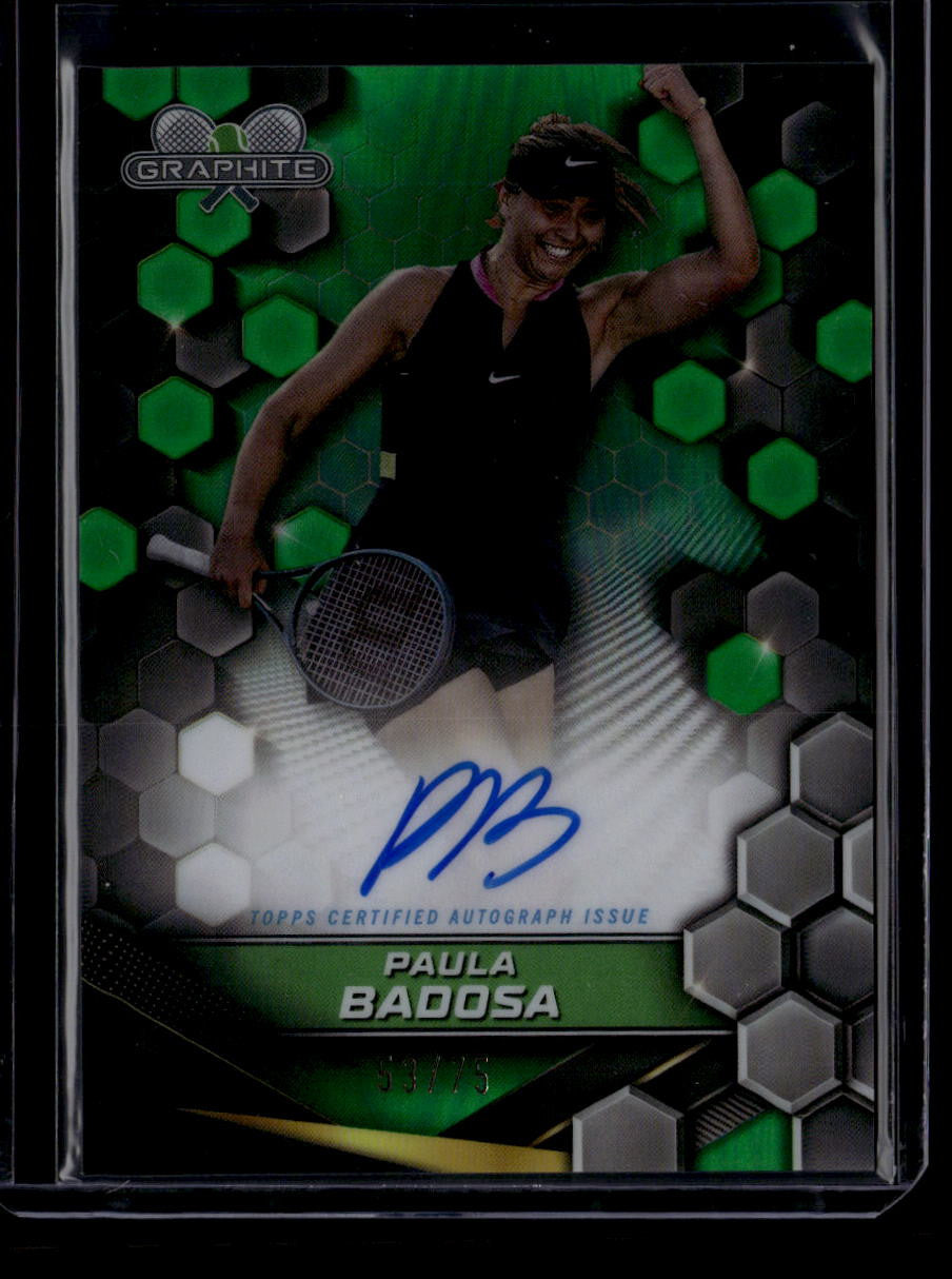 2024 Topps Graphite Signatures Green Refractor GSPBA Paula Badosa Auto 53/75