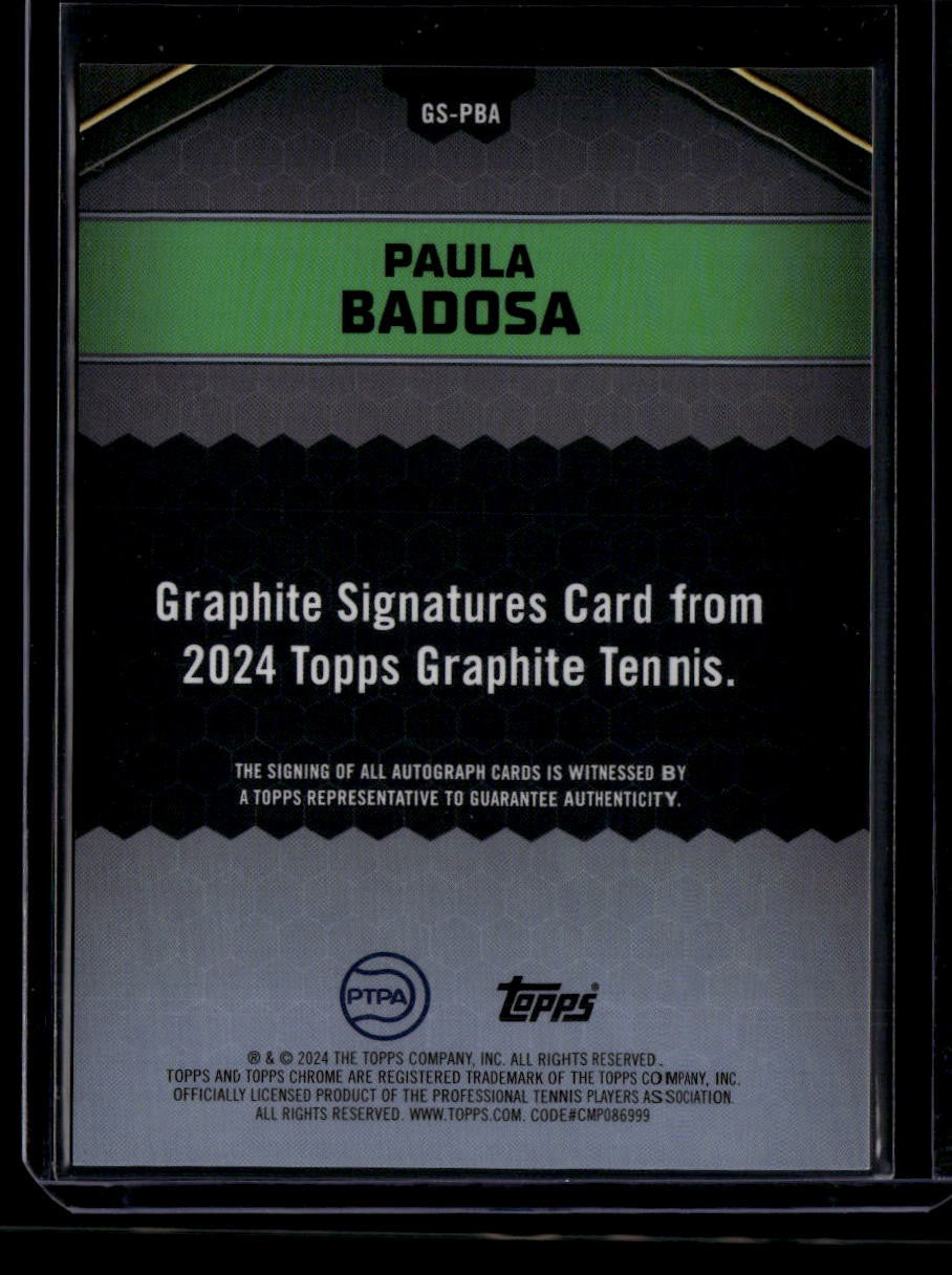 2024 Topps Graphite Signatures Green Refractor GSPBA Paula Badosa Auto 53/75