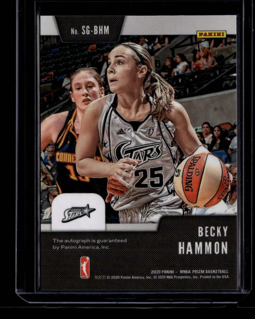 SOLD 180370 2020 Panini Prizm WNBA Signatures 20 Becky Hammon Auto