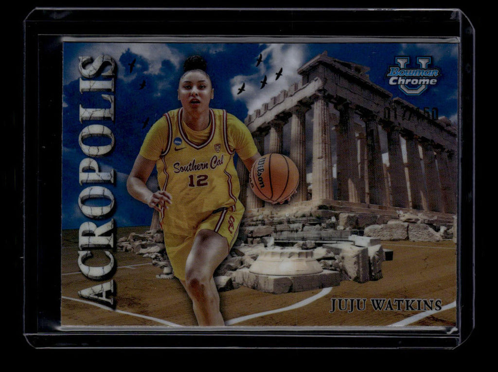 2024-25 Bowman Chrome University Acropolis Blue Refractor Juju Watkins RC 17/150