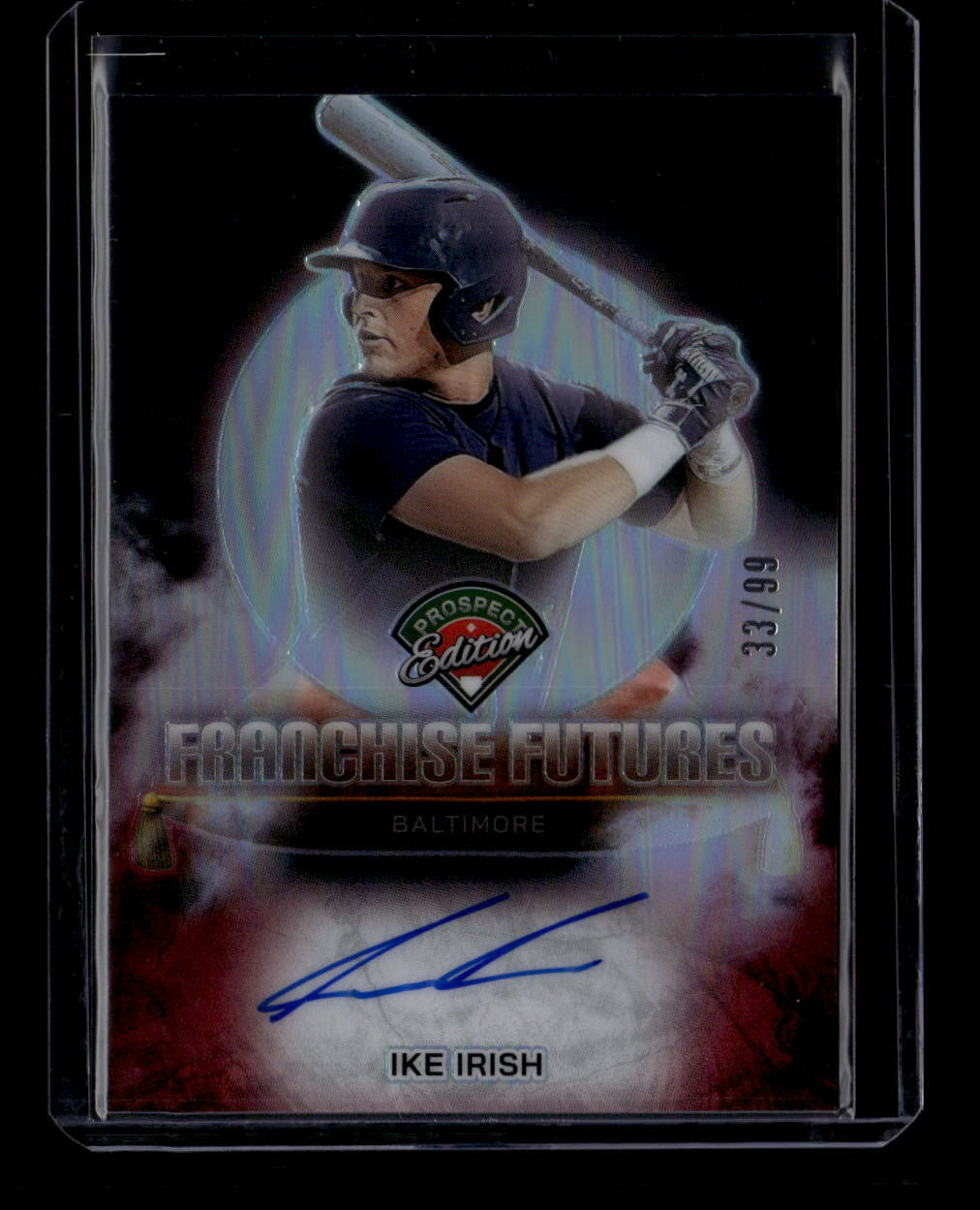 2025 Panini Prospect Franchise Futures Signatures Red 3 Ike Irish RC Auto 33/99