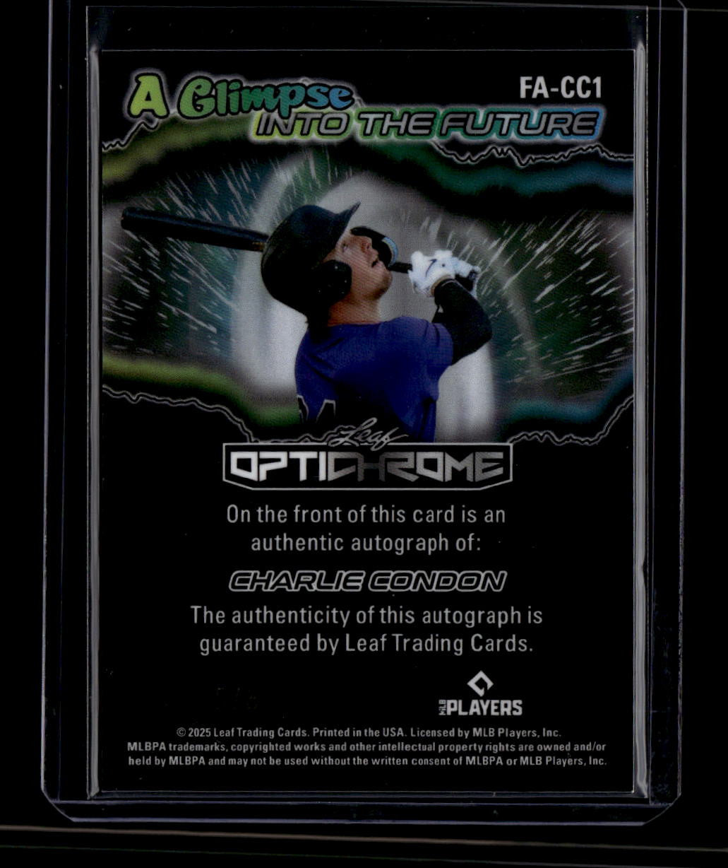 2025 Leaf Optichrome A Glimpse into the Future Charlie Condon Rookie Auto 5/8