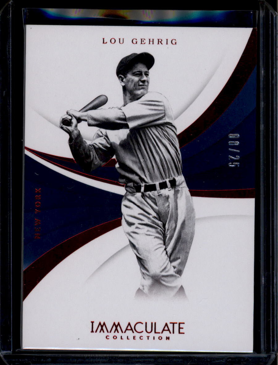 2018 Immaculate Collection Red 104 Lou Gehrig 8/25
