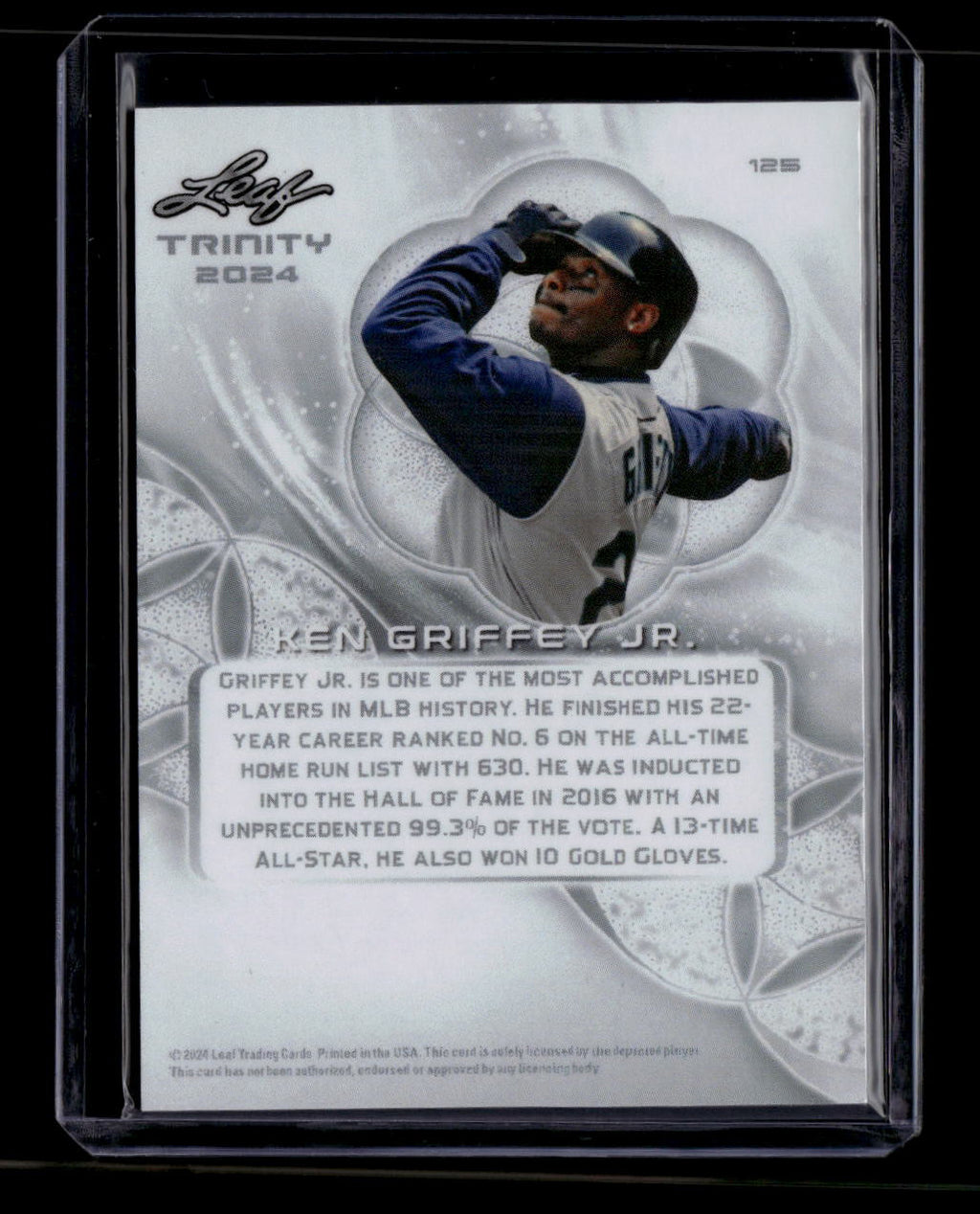 SOLD 180451 2024 Leaf Trinity Platinum 125 Ken Griffey Jr. 23/25