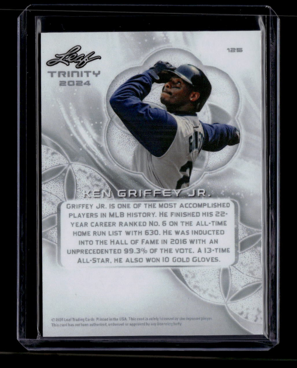 SOLD 180451 2024 Leaf Trinity Platinum 125 Ken Griffey Jr. 23/25