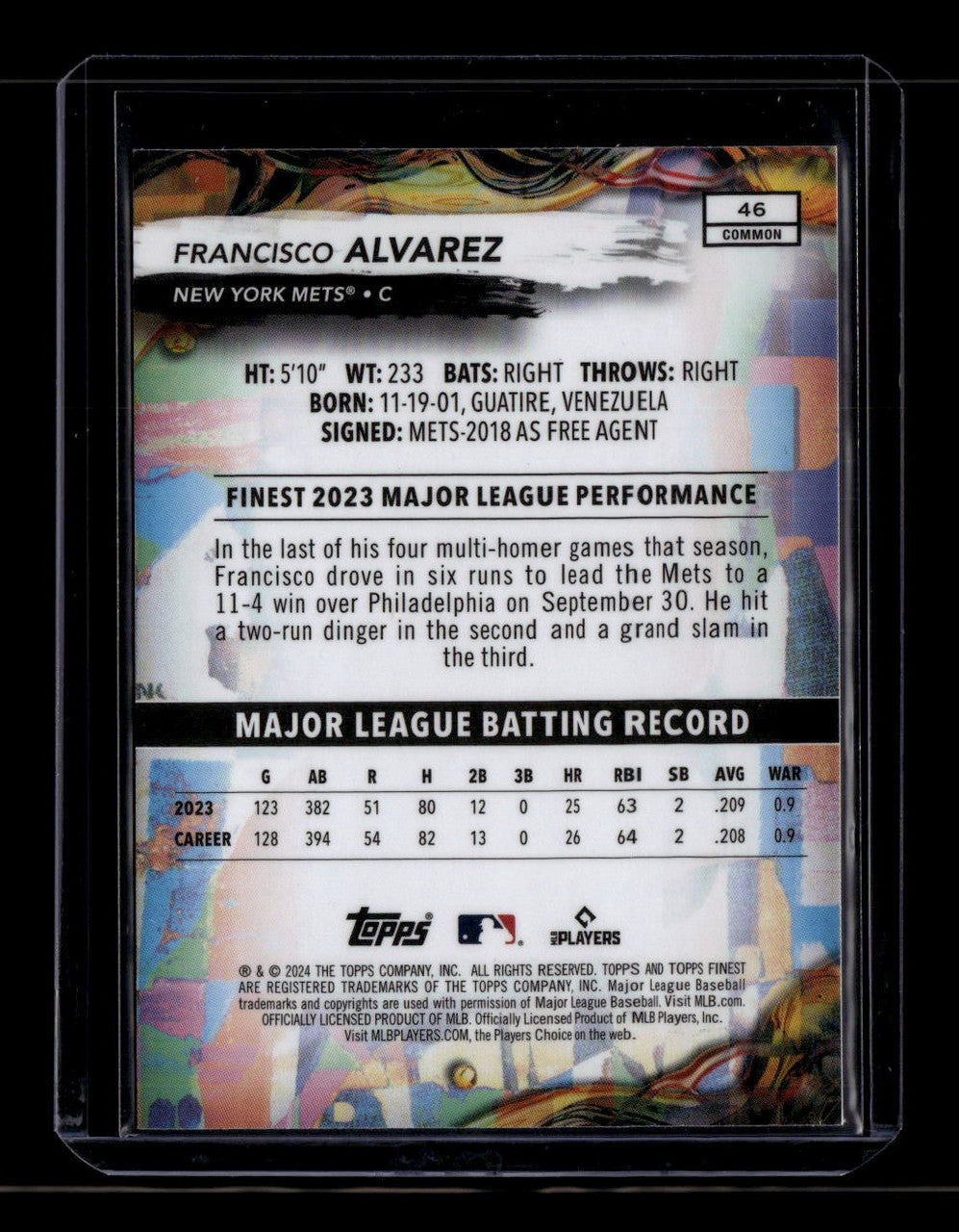 2024 Finest Oil Spill Refractor 46 Francisco Alvarez Common